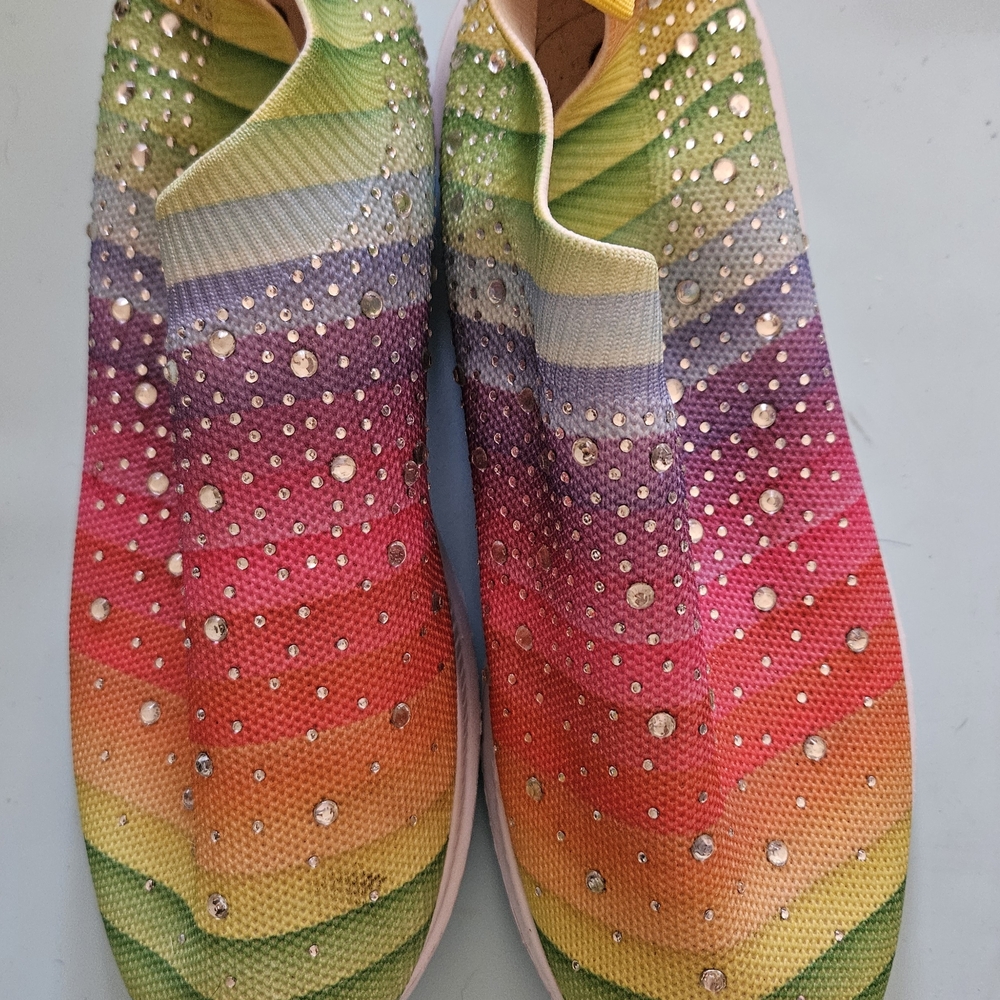 Rainbow Slip-On Sneakers